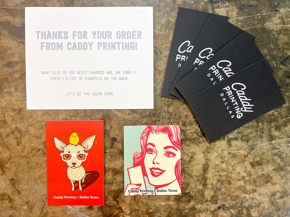 Caddy Printing print samples