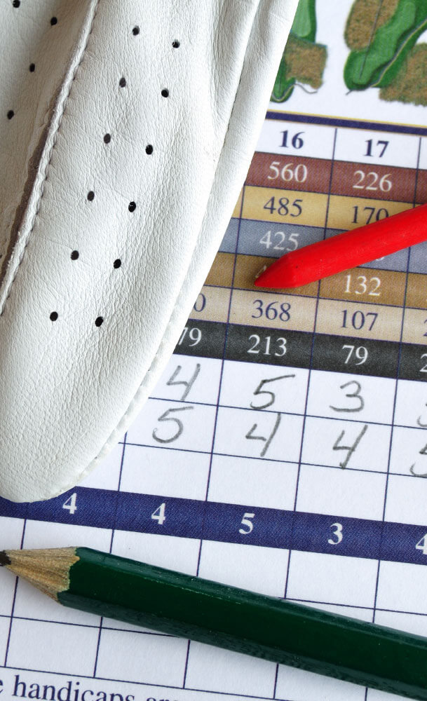 Golf print score cards created by Caddy Printing