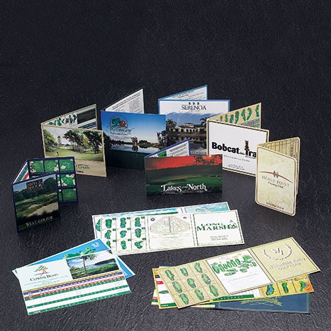 printed golf score cards