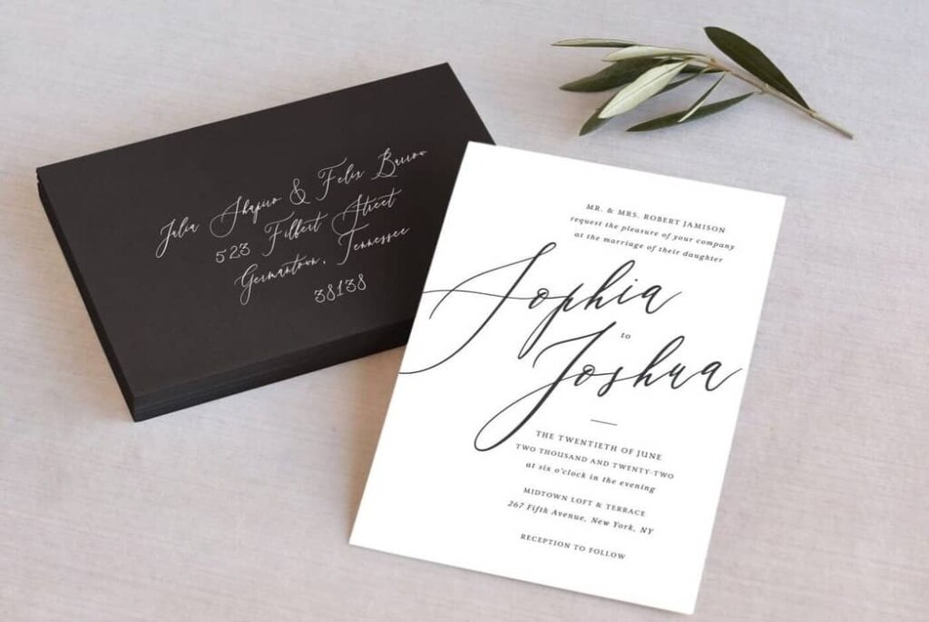wedding invitation printing services