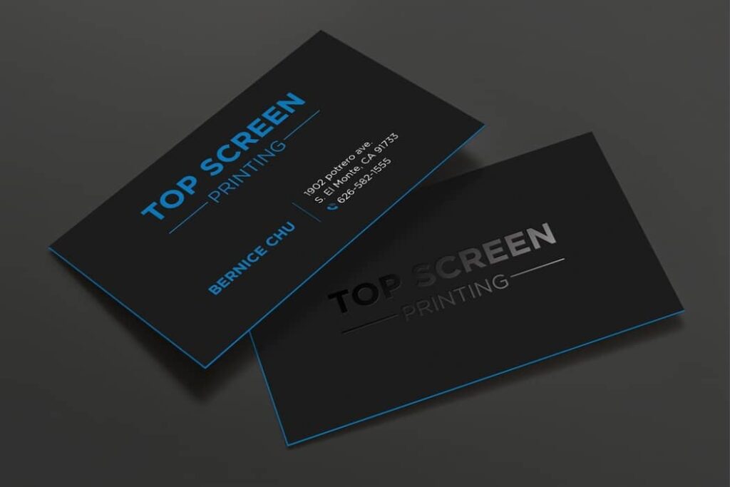 screen printing business cards